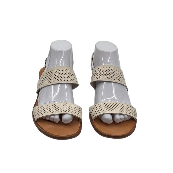 Dolce Vita Women’s Cream Ankle Strap Perforated Sandals Size 7.5 - Picture 3 of 8